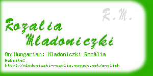 rozalia mladoniczki business card